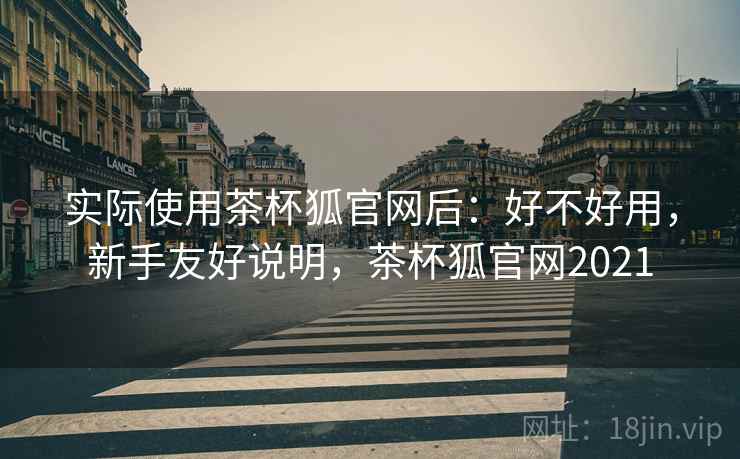 实际使用茶杯狐官网后：好不好用，新手友好说明，茶杯狐官网2021