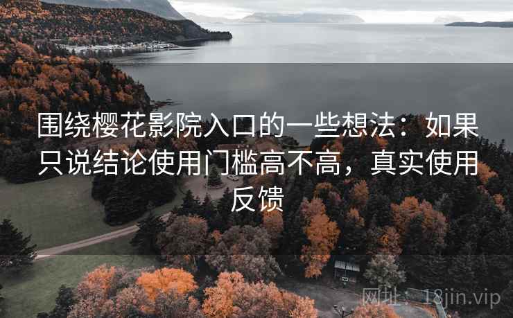 围绕樱花影院入口的一些想法：如果只说结论使用门槛高不高，真实使用反馈